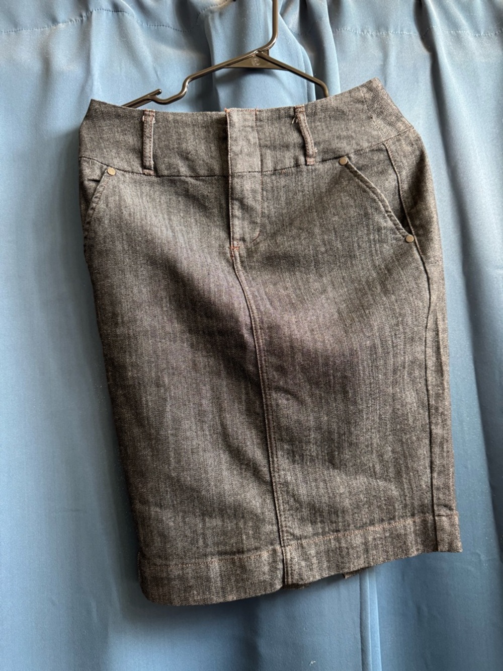 one 5 one Charcoal Gray High-Waist Pencil Skirt